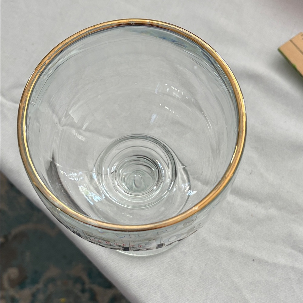 ModelCo Glass Goblet with Gold Rim - Picture 2 of 4